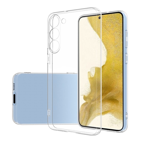 Samsung Galaxy S23+ - Transparent Skal + Heltäckande Härdat Skyddsglas