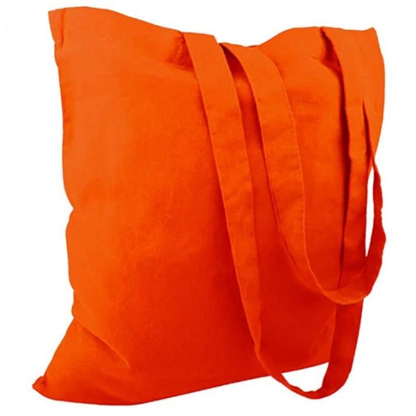 Bomuldspose To lange håndtag - Orange 3 stk Orange 3-pack