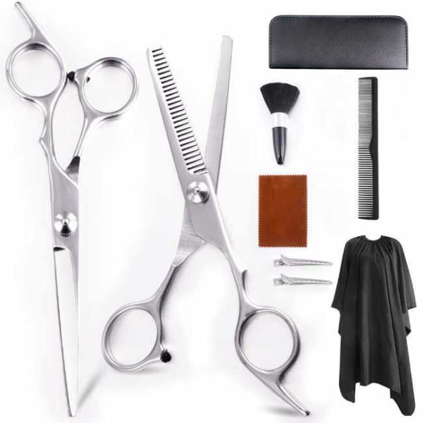 Hairdressing kit Delux 9 parts Silver