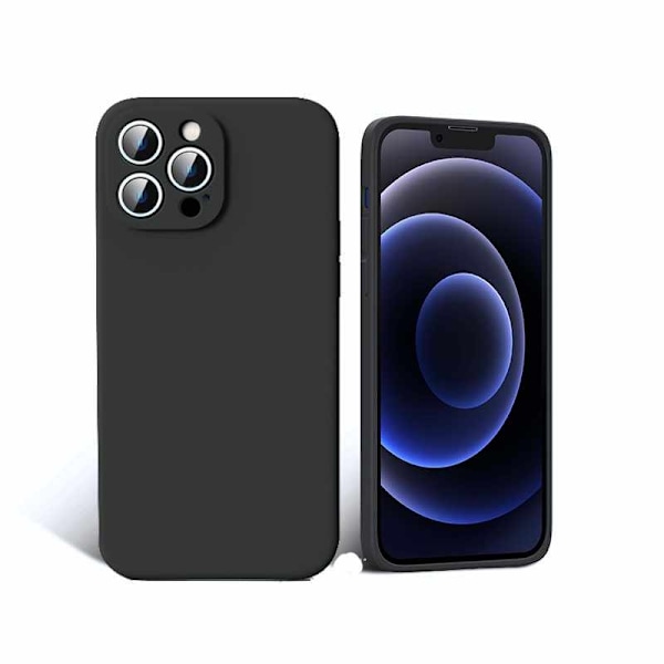 iPhone 14 Pro Max Case - Microfiber Silicone Mörkgrön