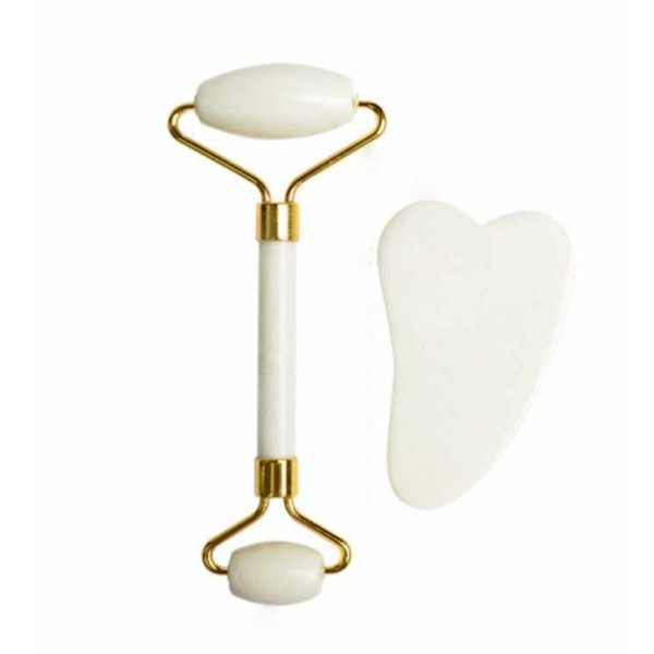 Gua Sha massage kit - Grön Vit