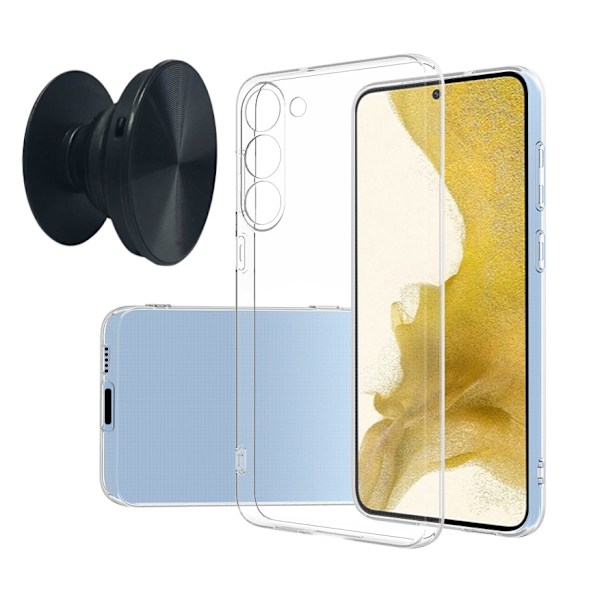 Samsung Galaxy S23 Kotelo & Sormipidike - Suojaa ja mukavuutta - Musta