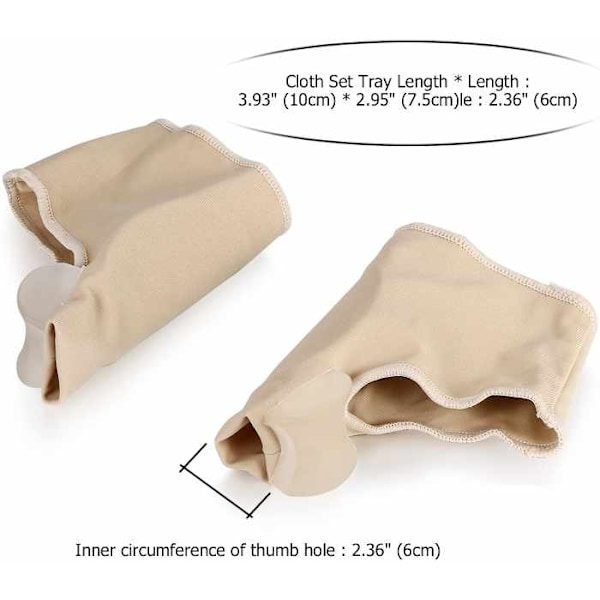 Hallux Valgus - Nattset 8 delar Vit