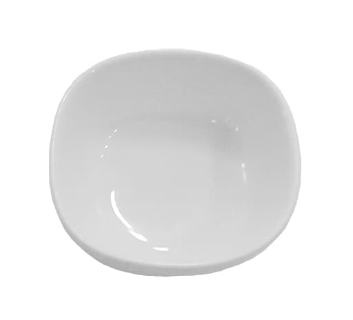 Liten Porslins Skål - Rundade Kanter - 16 pack Vit