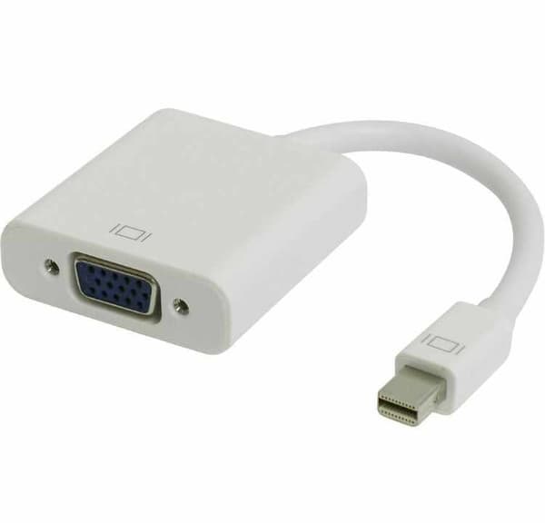 Mini DisplayPort (uros) - VGA (naaras) -sovitin - Valkoinen Vit