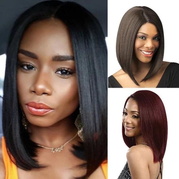 Hair Extensions/Wigs - Neck-length - Light/Dark Brown Ljusbrun