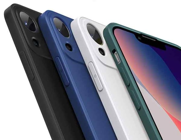 iPhone 13 - Mikrofiber Silikonskal Svart Svart