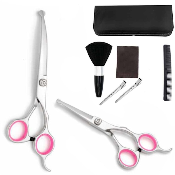Delux Frisörkit för Barn - 8-delar Rosa Silver