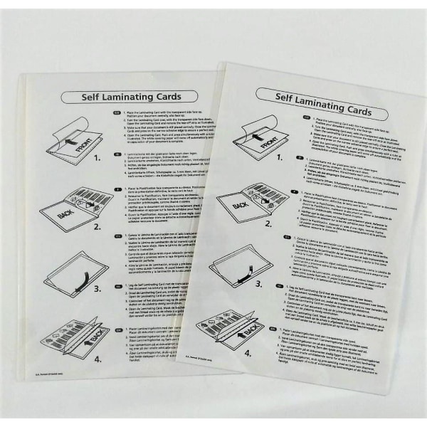 Självlaminerande Kort - A4-format 20-pack Transparent
