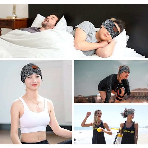 Sleep Headband - ASMR Headphones Black Patterned