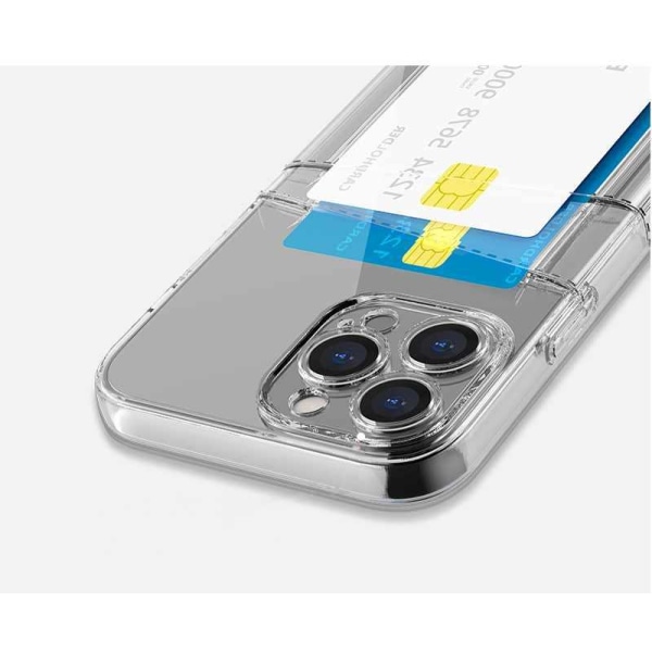 iPhone 13 Pro Max - Läpinäkyvä case , kaksinkertainen korttipaikka