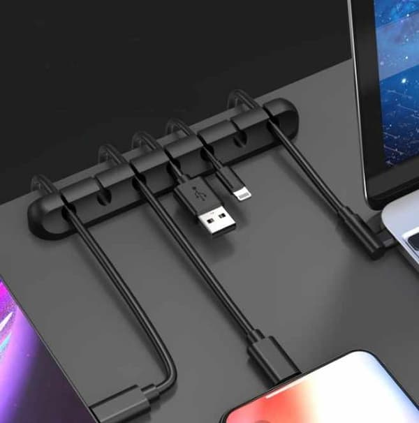 5-Pack - Kabelhållare – Multi-Set för Smidig Sladdhantering! Rosa
