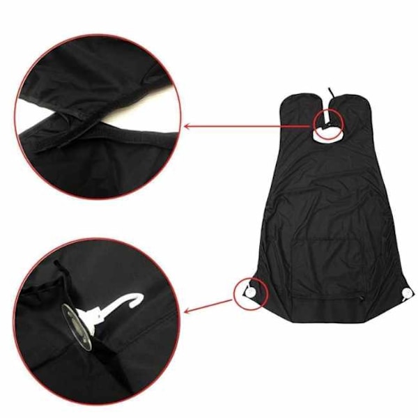 Barberforklæde - sort/hvid 10 stk. Black