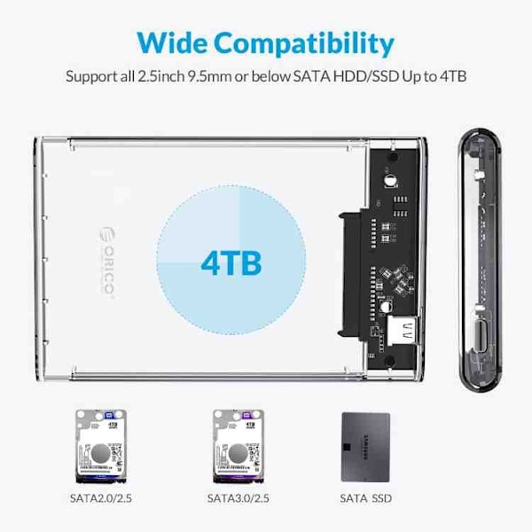 External Hard Drive Holster - USB 3.1 / SATA III