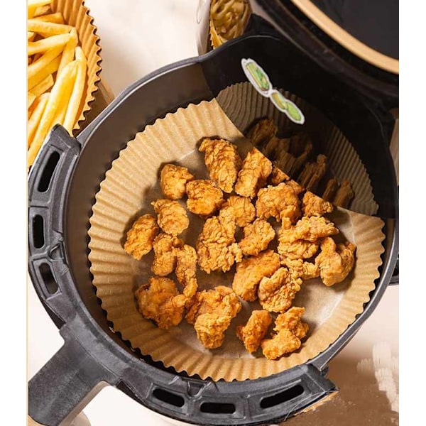 Air Fryer Paper - Brun 100-pak 16 cm 16 cm