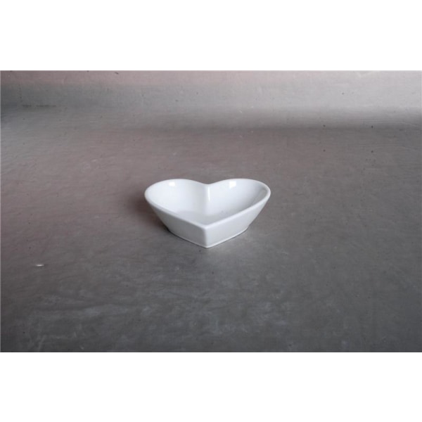 Porcelænsskål - hjerteformet 12-pack Vit