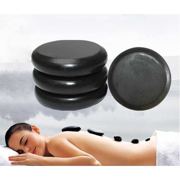 Naturlig Hot Stone Energi Massage - 20-pack Svart