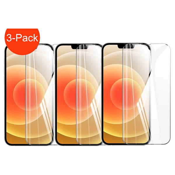3-Pack - iPhone 13 / 13 Pro Hög Kvalitets Heltäckande Härdat Glas Skärmskydd