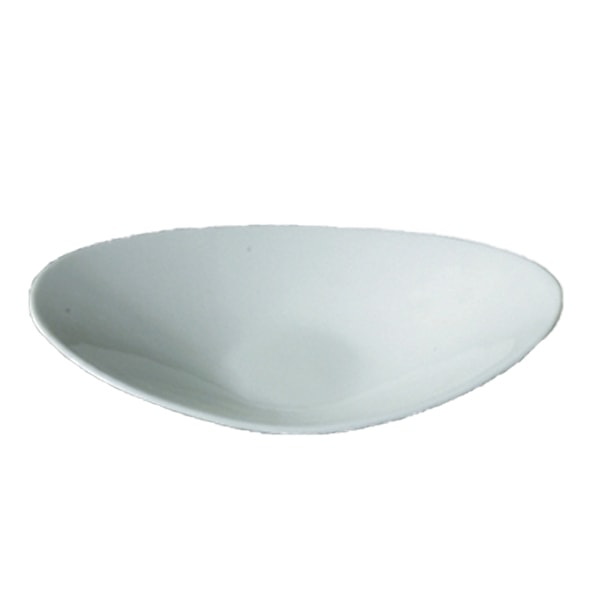 Stor porcelænstønde - oval - 3-pak Vit