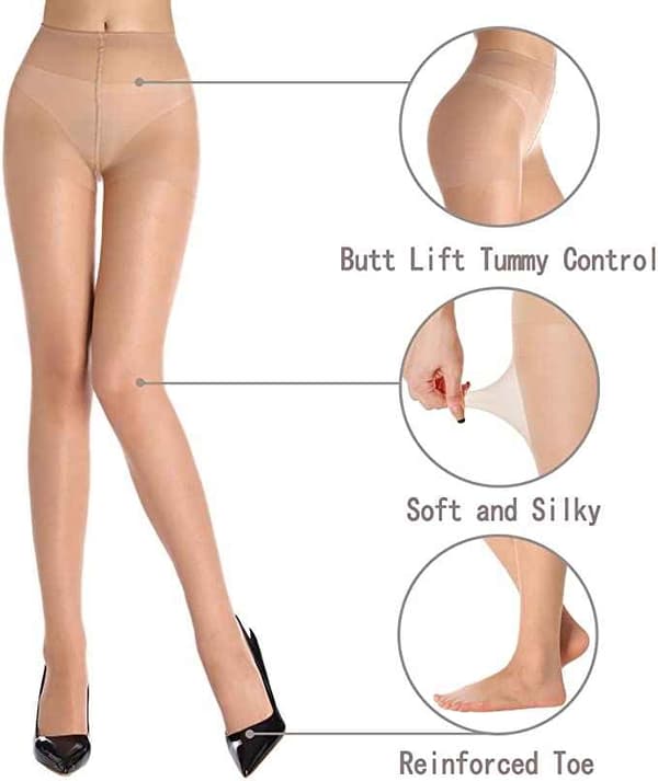 Damtights Strumpbyxor - Hög Midja - 3-pack M