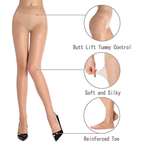 Pantyhose for Women - High Waist - 3-pack M