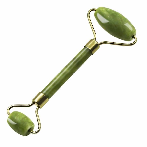 Gua Sha Skrapa + Jade Roller - Grön