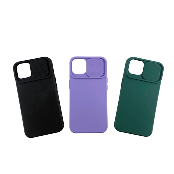iPhone 13 Mini Silikon Skal - Silikon Kameraskydd / Linsskydd Svart