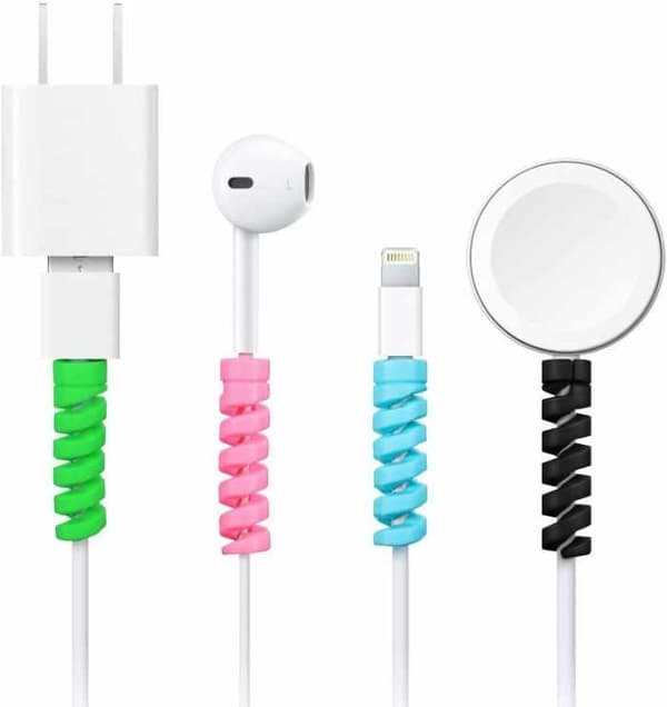 4-pack - Kaapelisuojakierre - eri värejä Rosa