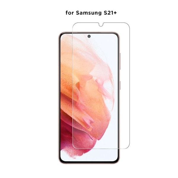 Samsung Galaxy S21+ - läpinäkyvä kuori Kaksi korttipaikkaa + näytönsuojain