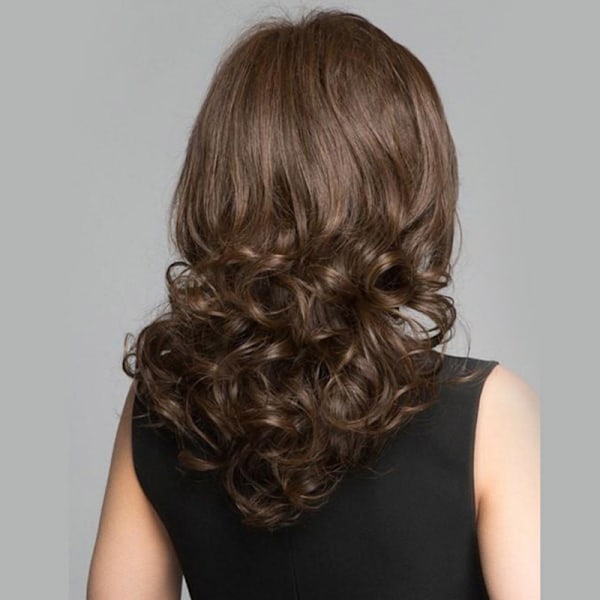 Fake Hair/Wig - Long Curly Hair - Light/Dark Brown Ljusbrun
