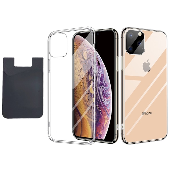 iPhone 11 Pro Max-etui og kortholder - beskyttelse og praktisk korthåndtering - sort