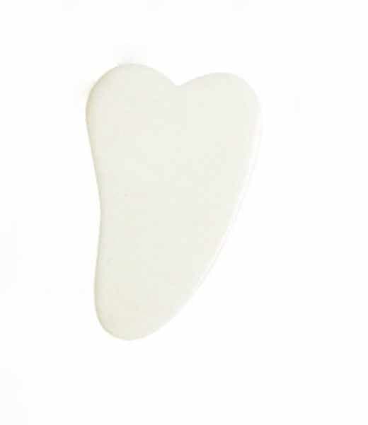 Gua Sha kaavin + Jade Roller - Valkoinen White