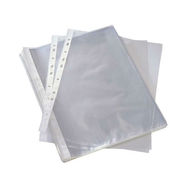 Simple Plastic Folder Three Compartments - A4 format 12-pack Transparent