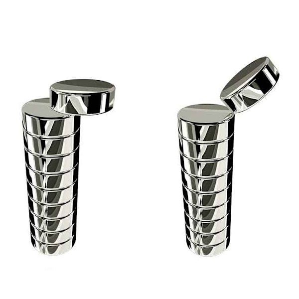 Vahvat magneetit - ilmoitustaulu / jääkaappi 20-pakkaus Silver