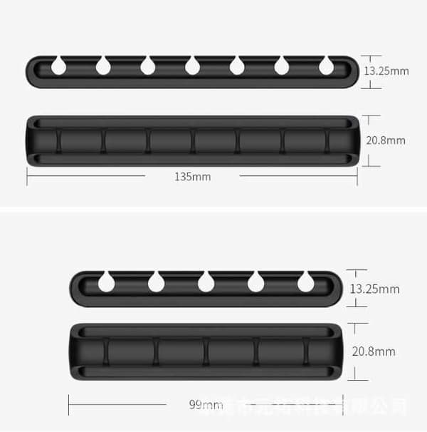 5-Pack - Kabelhållare – Multi-Set för Smidig Sladdhantering! Rosa