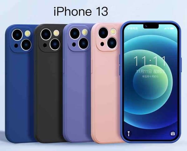 iPhone 13 - Mikrofiber Silikonskal Svart Svart