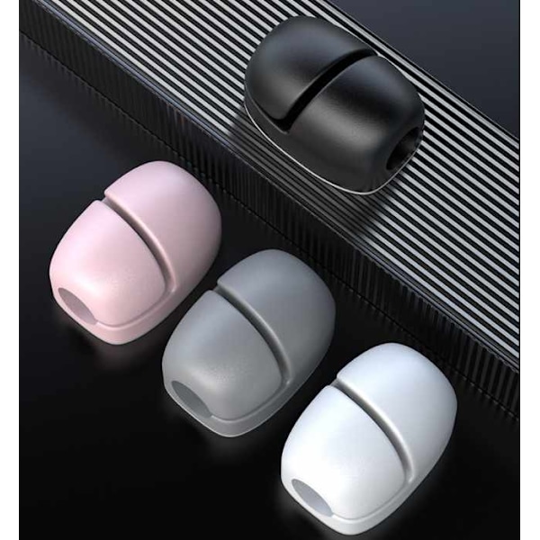 4-Pack - Kaapelipidike Itseliimautuva siksak-pääte Black