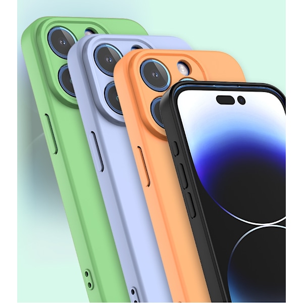 iPhone 15 Skal - Mikrofiber Silikon Grön
