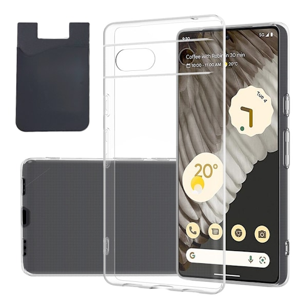 Google Pixel 7 -kotelo ja korttipidike - suojaus ja kätevä korttien hallinta - musta