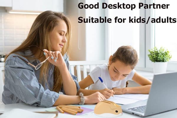 2,4 GHz Wireless Hamster Mouse, Cute Silent Optical USB Mouse, 1200 DPI Portable Wireless Mouse for PC, Laptop, MacBook and Notebook (Yellow)