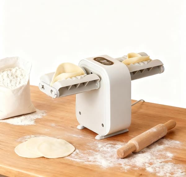 Automatisk Elektrisk Dumplingmaskine - Genopladelig, 2 Tilstande, Multi-Tilbehør til Dumplings, Tærter & Bagværk