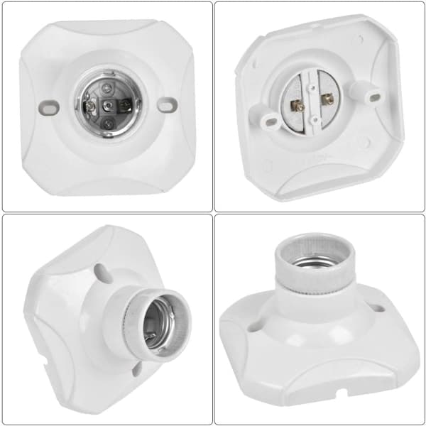st E27 glödlampssockel LED lamphållare (AC 220-250V, vit)