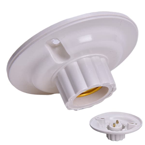 E27 LED pæreholder, rund E27 base pendellampe, så hvit.