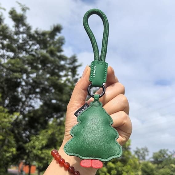 Söt julnyckelring, handväskberlock, handväskaccessoar, plånboksberlock