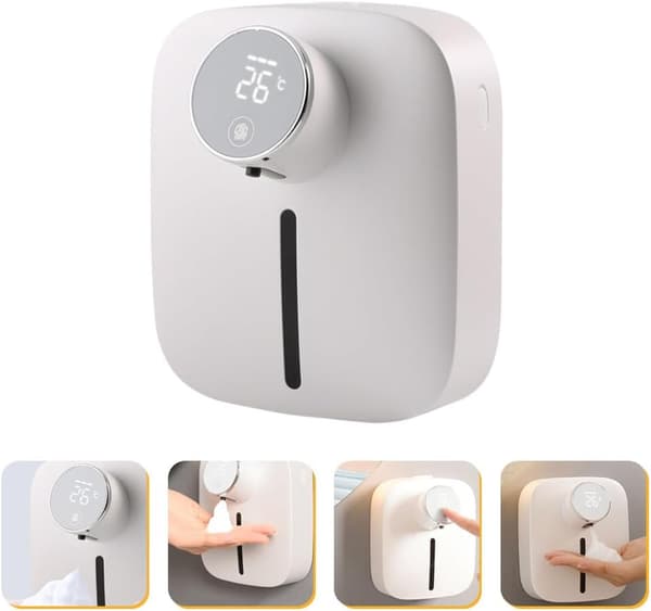 Moderne Touch Sæbedispenser Vægmonteret Genopladelig Smart Sensor til Hjemmekontor