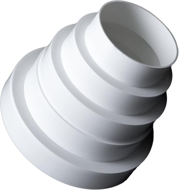 Reduktion 3 til 6 tommer luftkanaladapter, HAVC-rørforbinder til inline ventilationssystem, forstørrelseskonus til dyrketelt badeværelse køkken