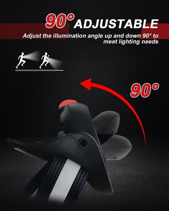 Running Light - Chest Light - LED Chest Light for Runners - 90° Adjustable Angle - Perfect for Dog Walking, Night Running, Walking and Jogging
