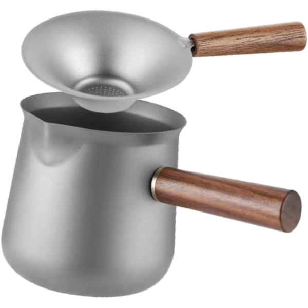 Titanium Tekanne 330ml Multifunksjonell Tekopp, Komfyrtopp Tekopp, Tekanne, Tefilter, Camping Delekopp, Tekoppsett