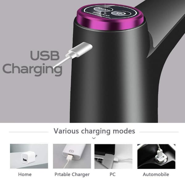 Elektrisk vanddispenserpumpe til arrangementer - Bærbar med USB-base