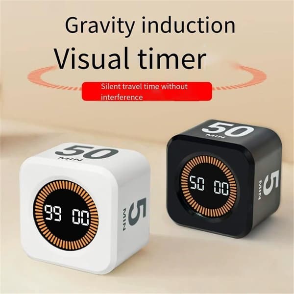 Interaktiv Digital Pomodoro-timer Unik Hexagonal Design för att Förbättra Fokus i Barnaktiviteter White